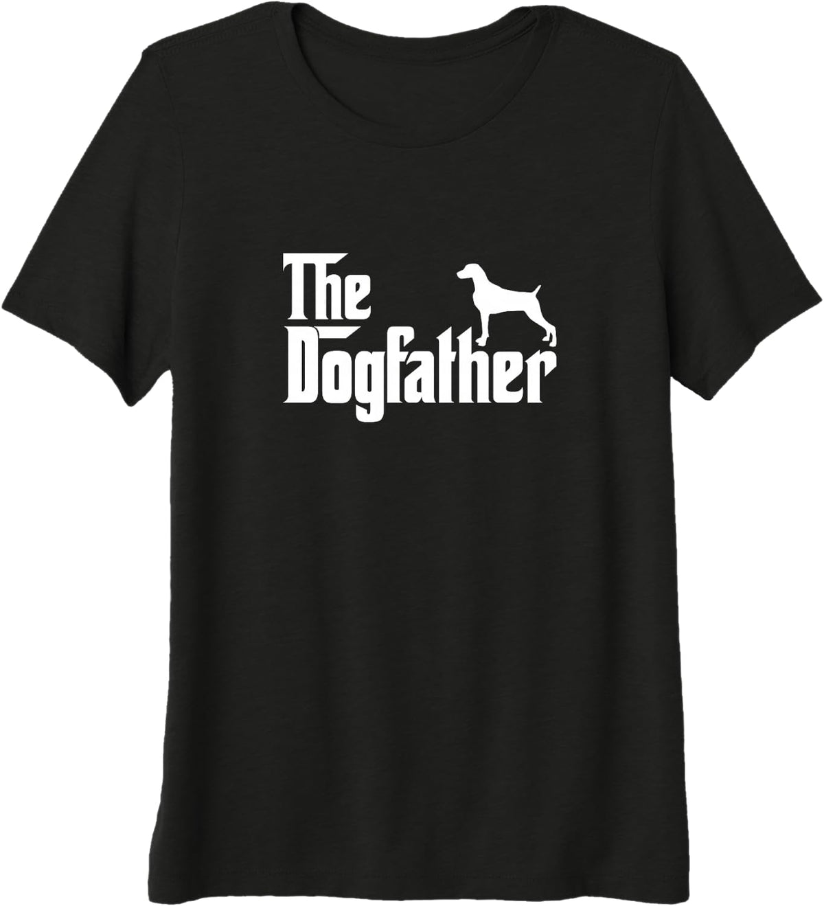 Weimaraner Lover Gift DogFather Premium Tri-blend T-Shirt - Black