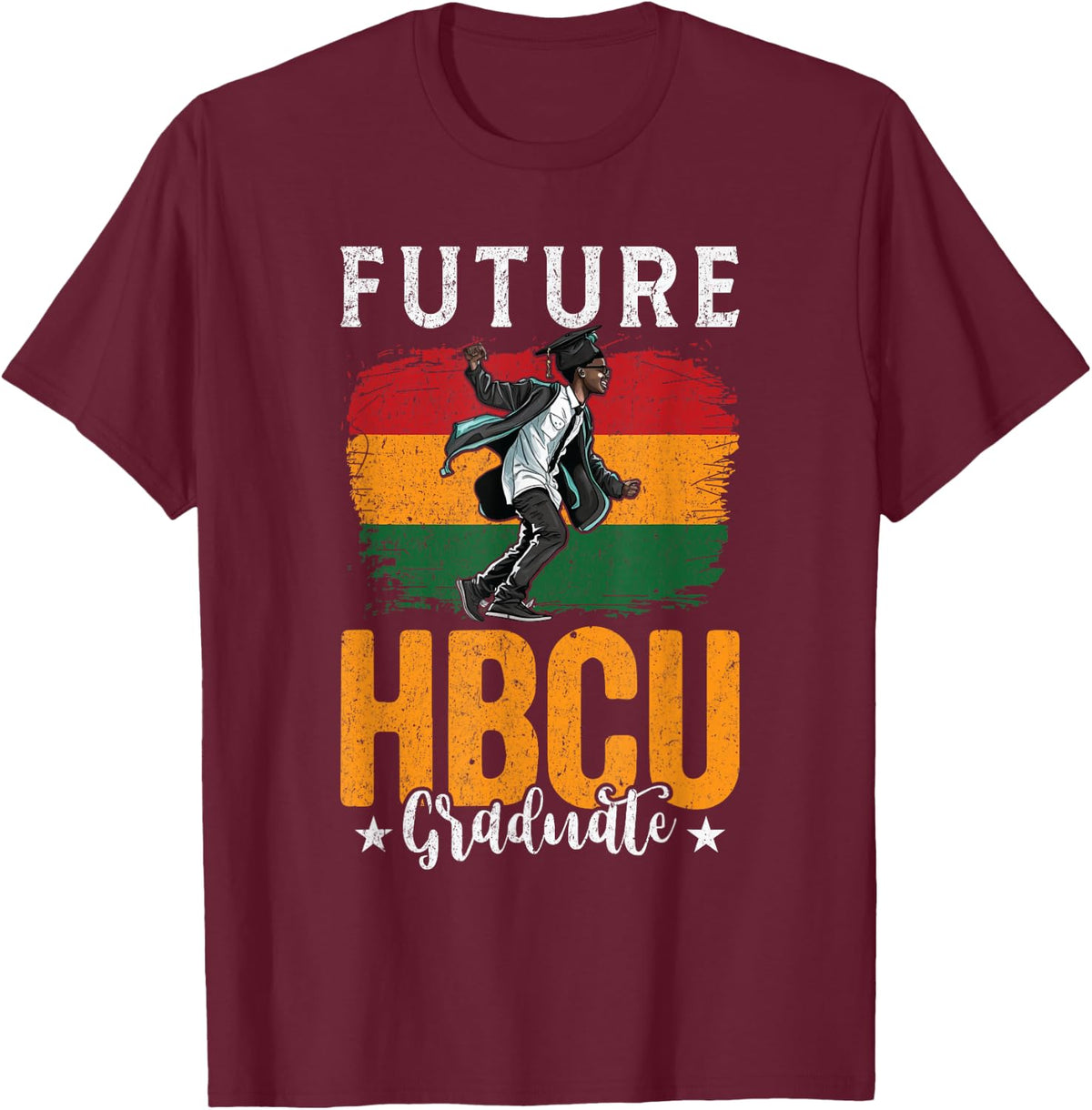 Future HBCU Grad History Black College Youth Black Boy T-Shirt - Burgundy