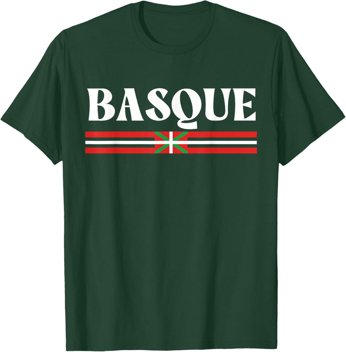 Basque Flag, Basque Country, Basque Culture, Basque T-Shirt - Dark Green