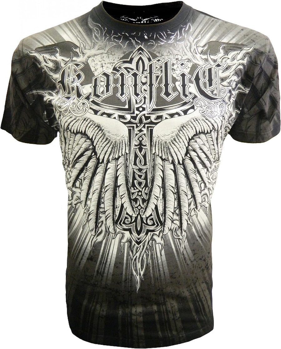 KonflicUSA Eagle Wing Desinger Graphic Men's Tee - Black