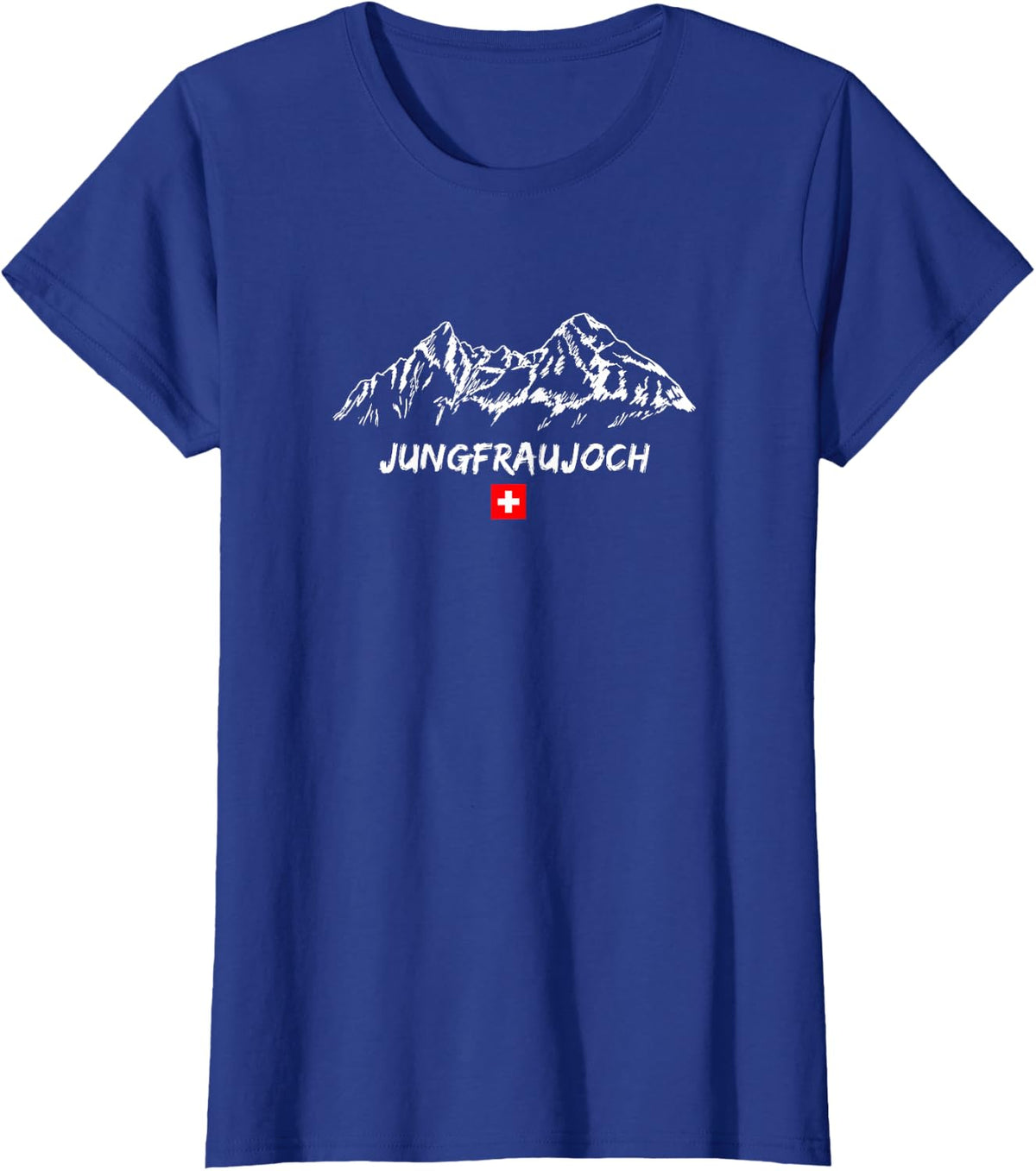 Bergpanorama Skiing Holidays Apres-Ski Jungfraujoch T-Shirt - Royal Blue