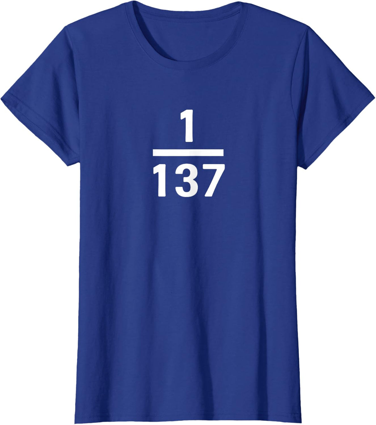 Physics Universe Fine Structure Constant 1/137 T-Shirt - Kids' Unisex Adults' Black Short Sleeve Crew Neck T-Shirt - Small -