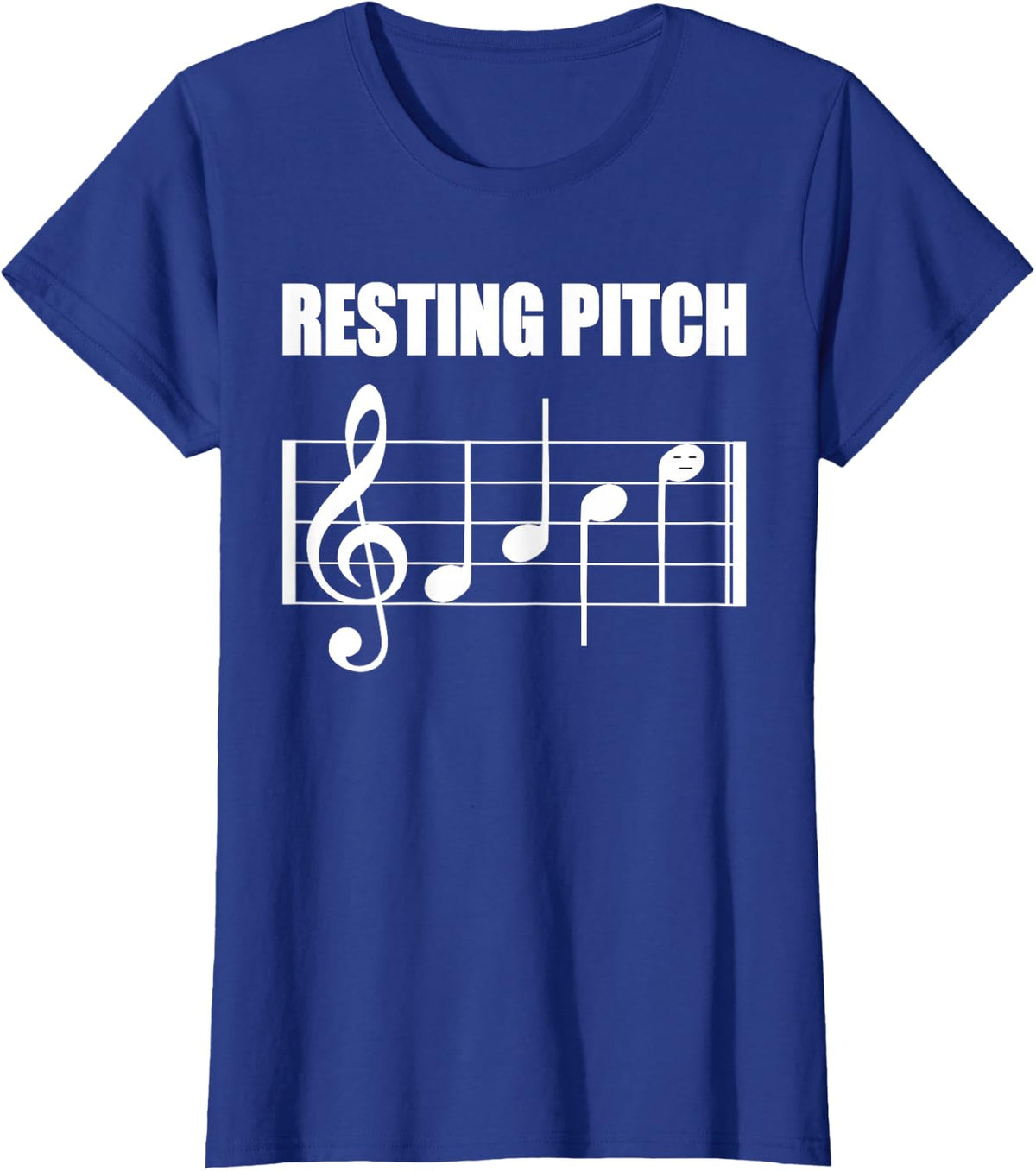 Resting Pitch Face Funny Musician Music Theory Design T-Shirt - Royal Blue