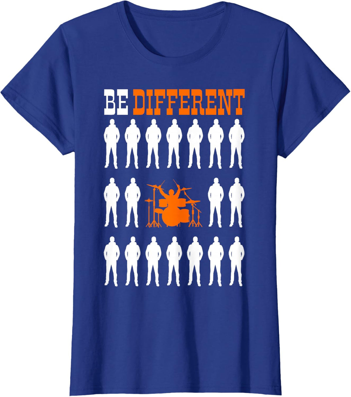Musician Drummer Girl T-Shirt - Royal Blue