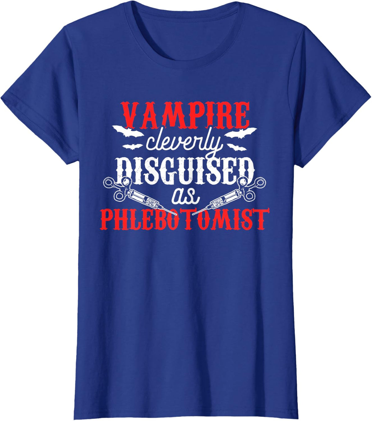 Phlebotomist Vampire Phlebotomy Technician Gifts T-Shirt - Royal Blue
