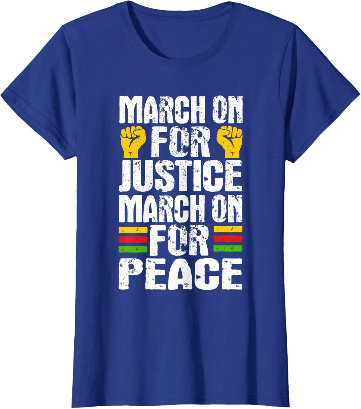 Martin Luther King Day Slogan Civil Rights Movement Saying T-Shirt - Royal Blue