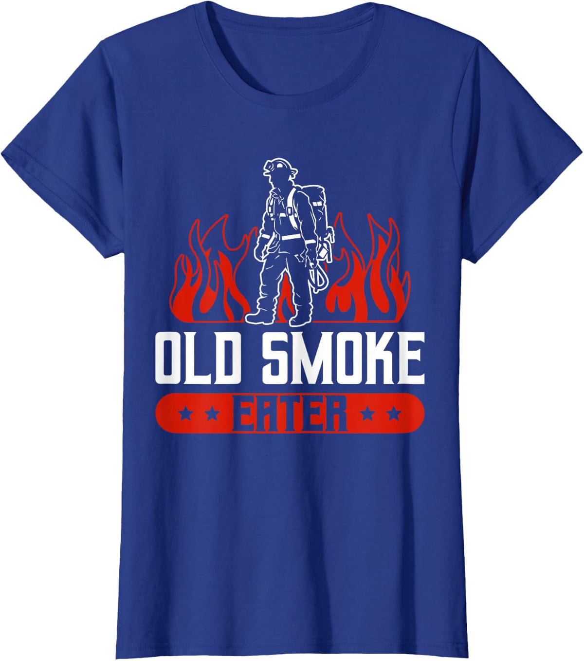 Old Smoke Eater Retired Firefighter Fireman Fire Department T-Shirt - Royal Blue