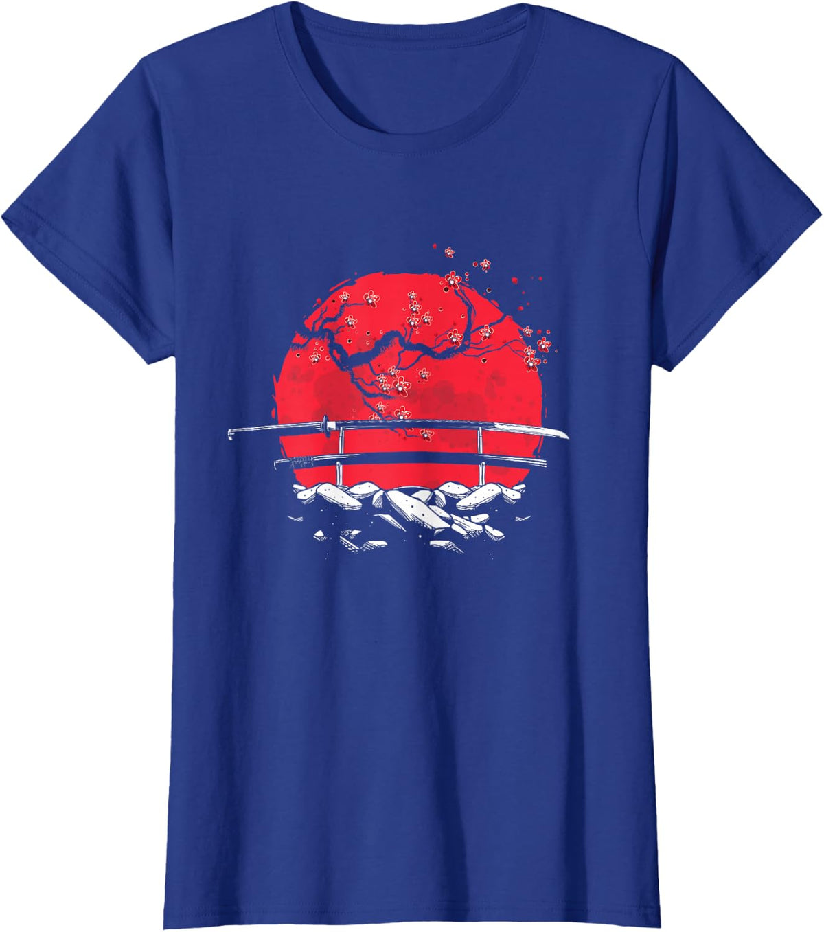 Katana Japan Swords Japanese Martial Arts Sinobi Samurai T-Shirt - Royal Blue
