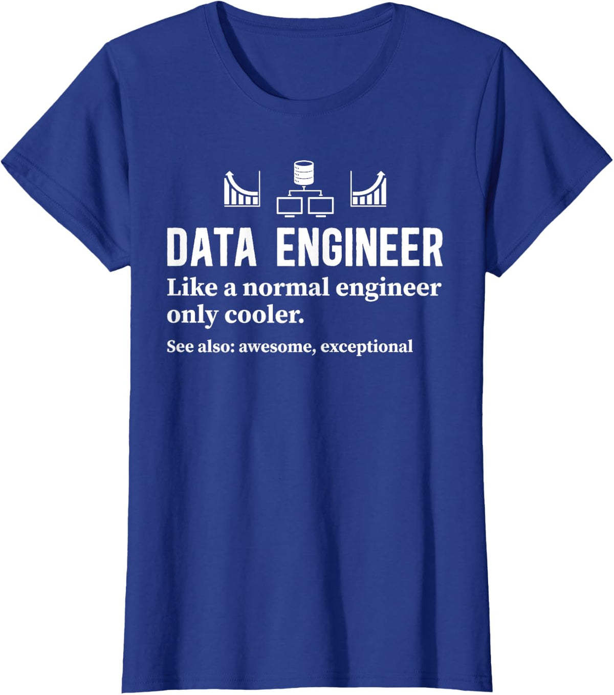Data Engineer Definition Data Engineering T-Shirt - Royal Blue
