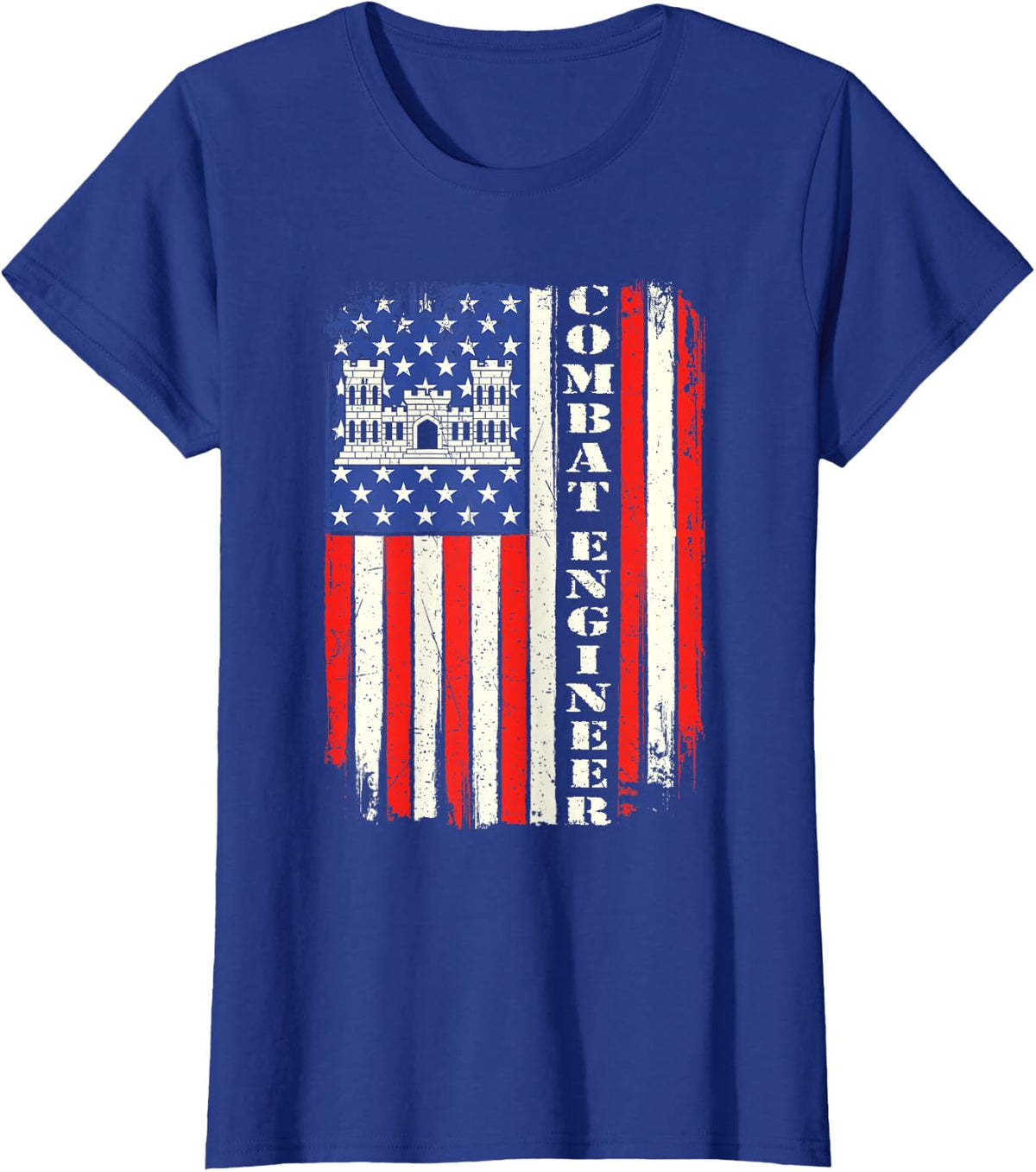 Combat Engineer - Patriotic Army Soldier Engineering T-Shirt - Royal Blue