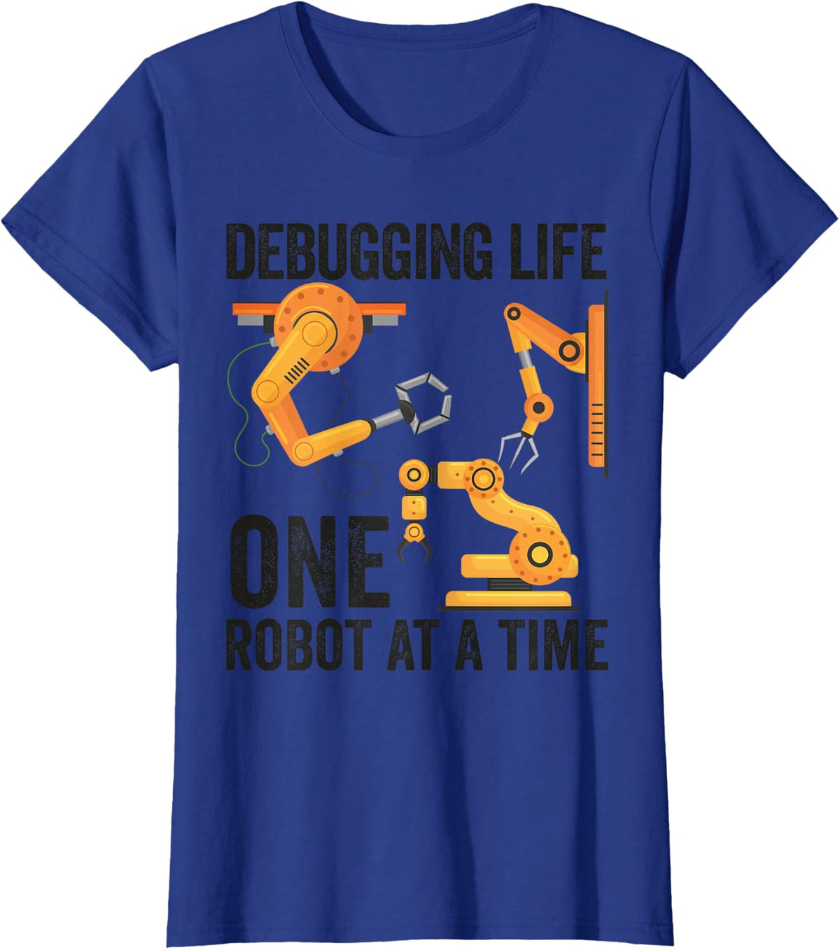 Robotics Funny Robot Engineer Men Boy Women Robotic Coach T-Shirt - Royal Blue