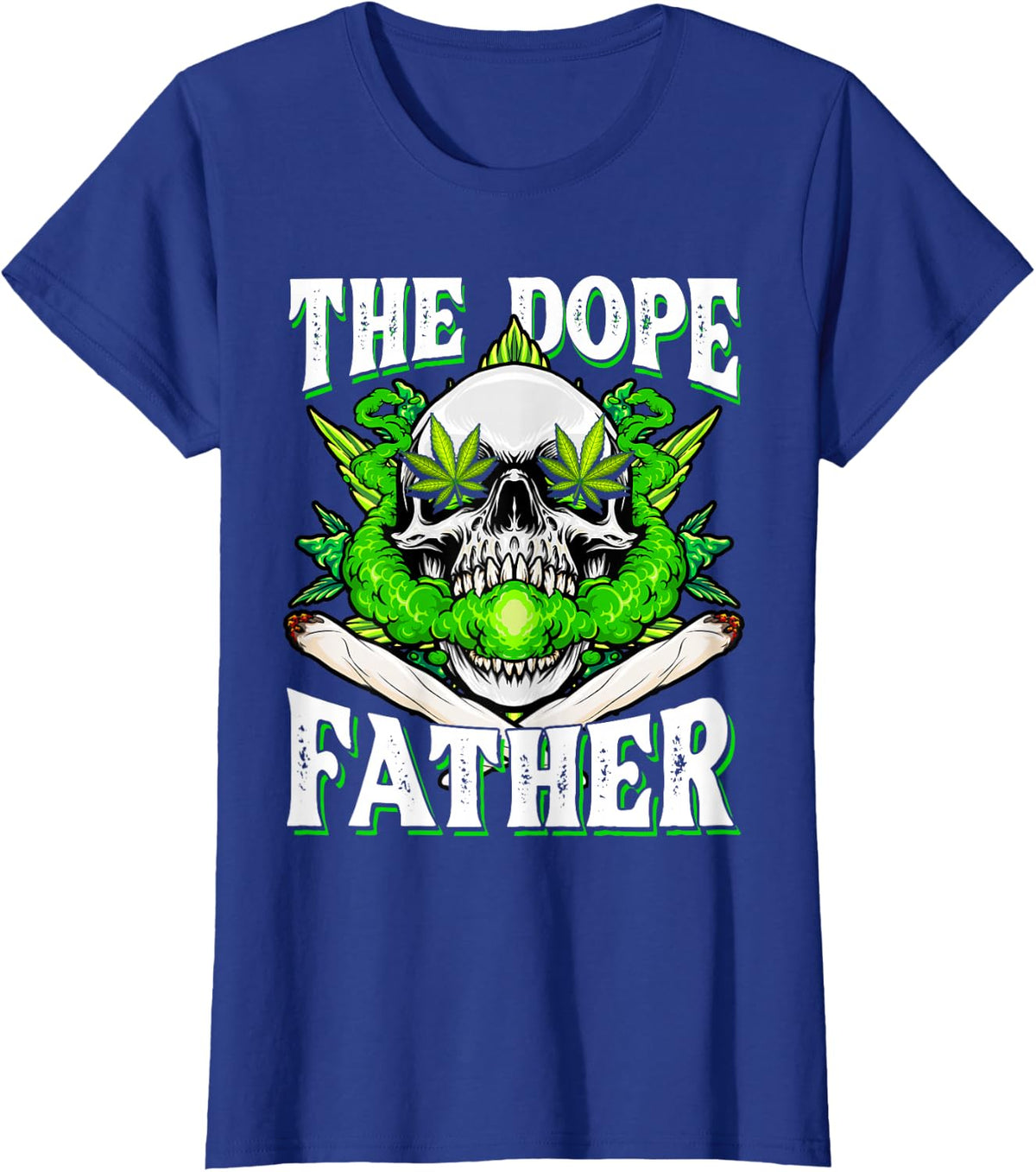 Dope Father Dopest Dad Papa Weed Cannabis Father's Day T-Shirt - Royal Blue