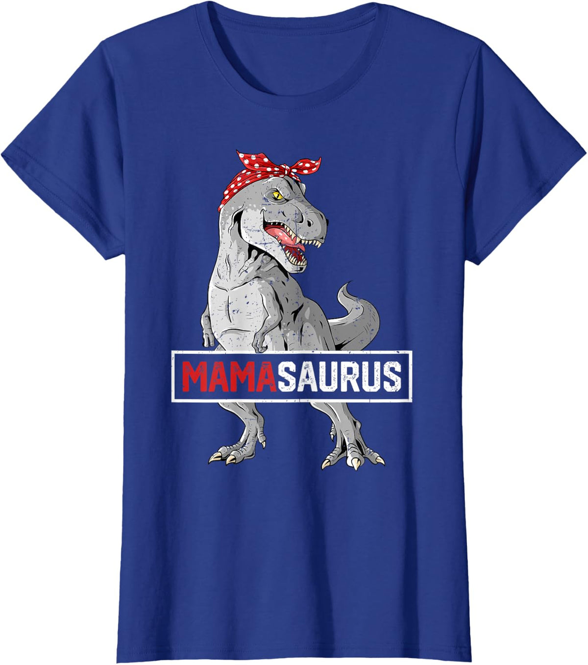 Mamasaurus T Rex Birthday Dinosaur Mommy Family Matching T-Shirt - Royal Blue