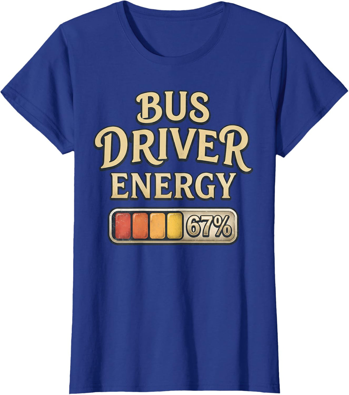 Bus Driver Energy Teacher Student Kids School Bus T-Shirt - Royal Blue