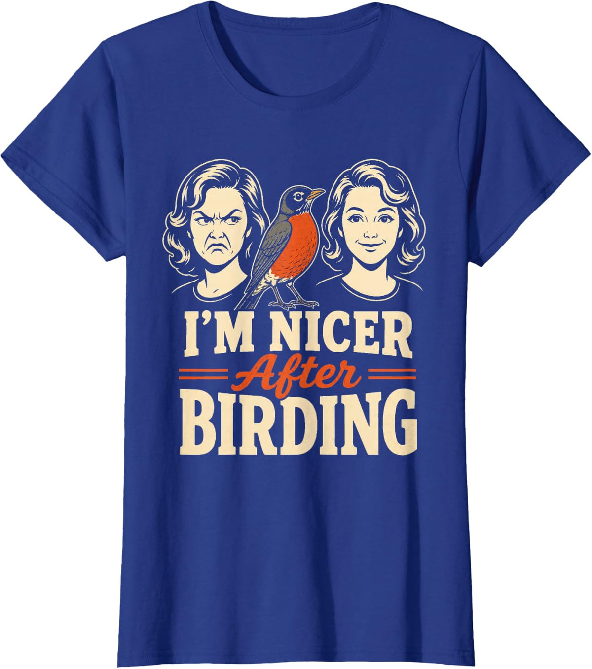 Bird Watching I'm Nicer After Birding T-Shirt - Royal Blue