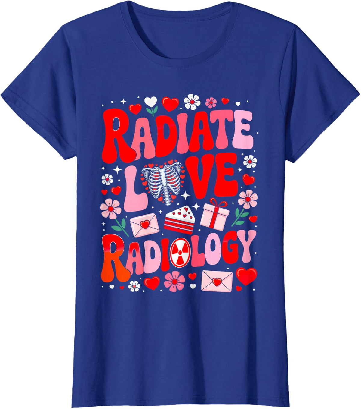 Radiology Radiologist Rad Tech Xray Technologist Valentines T-Shirt - Royal Blue