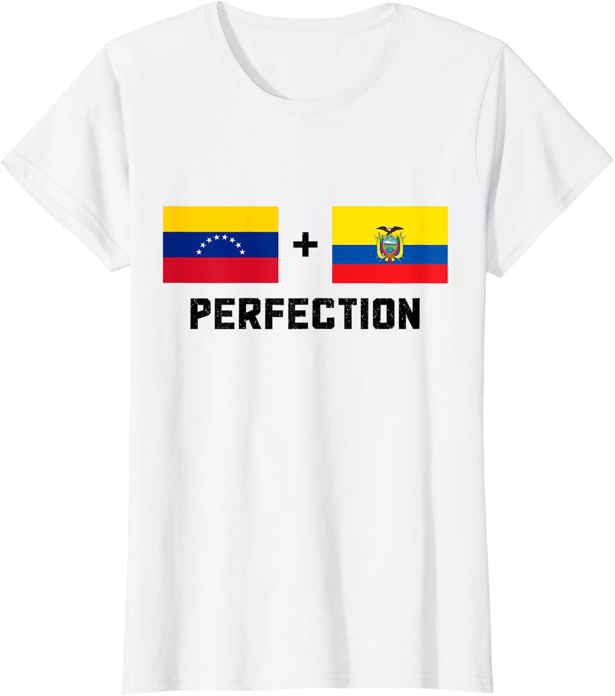 Venezuela Ecuador Pride Tees Venezuelan Ecuadorian Flag T-Shirt for Men Women - White