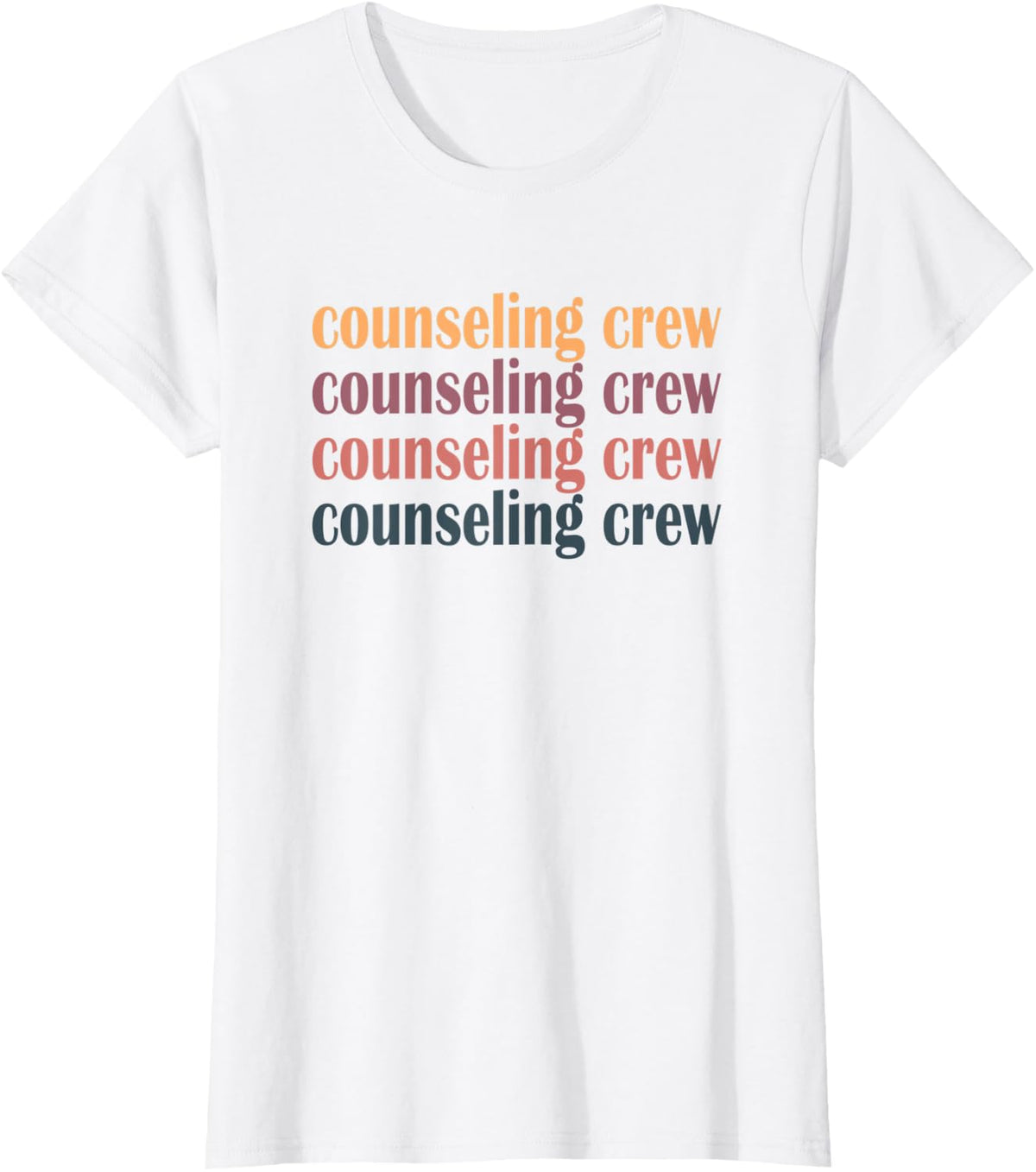 Counselor Crew Teacher School Counseling Squad Therapist T-Shirt for Men Women - White