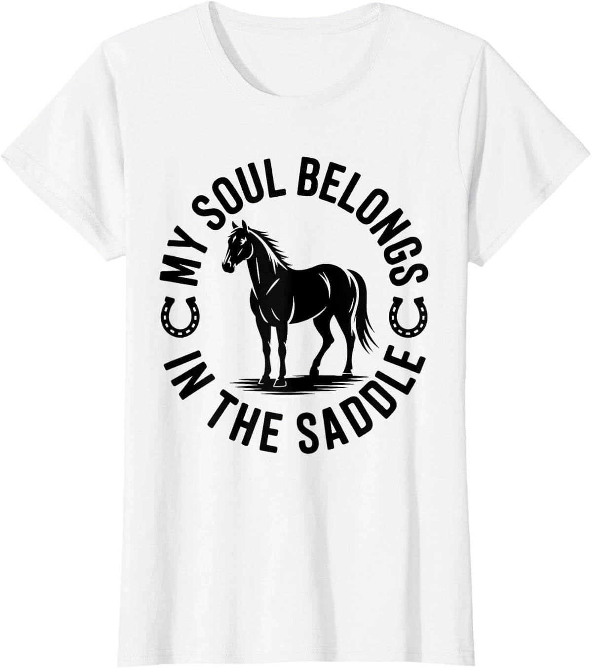 Funny Horseback Riding Equestrian Horse Rider T-Shirt - White