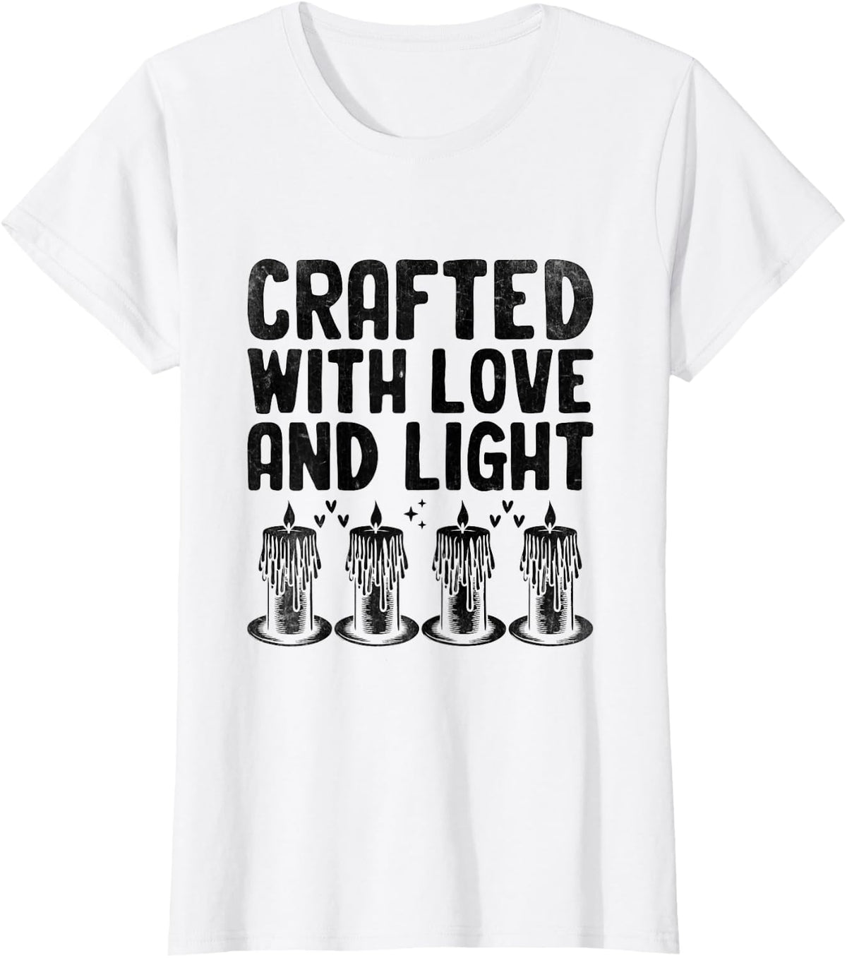 Crafted With Love And Light Candle Maker Wax T-Shirt - White