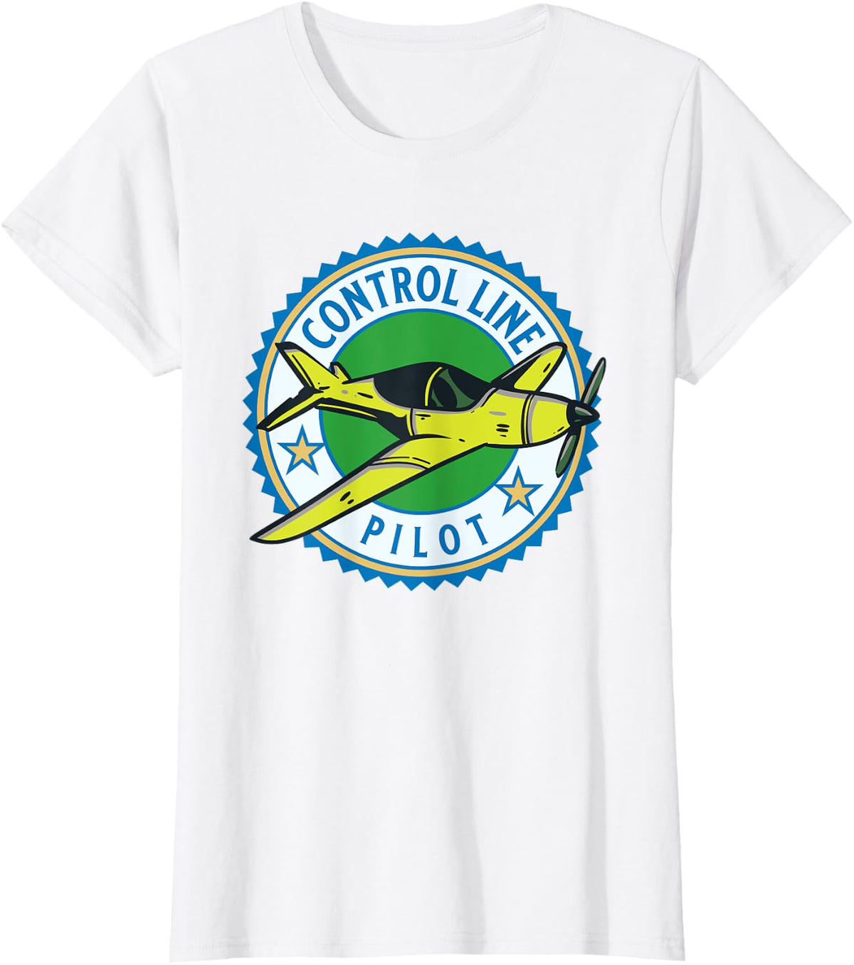 Control Line Model Airplane Pilot T-Shirt - White