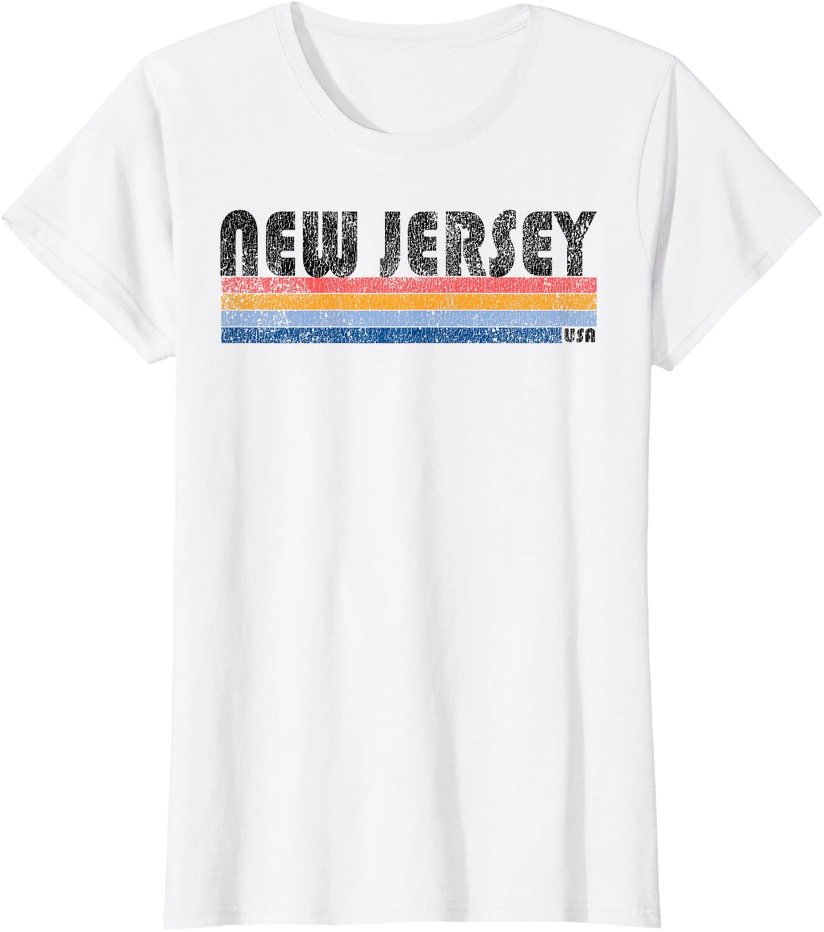 Vintage 1980s Style New Jersey T-Shirt - White