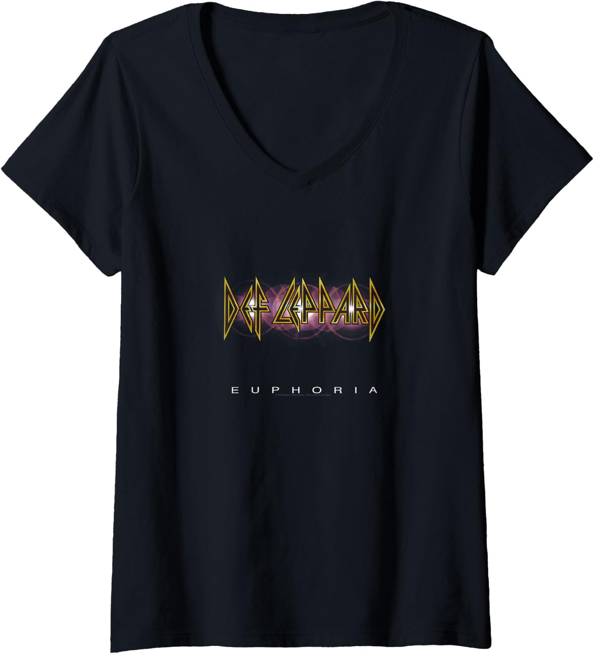 Def Leppard - Euphoria V-Neck T-Shirt - Black