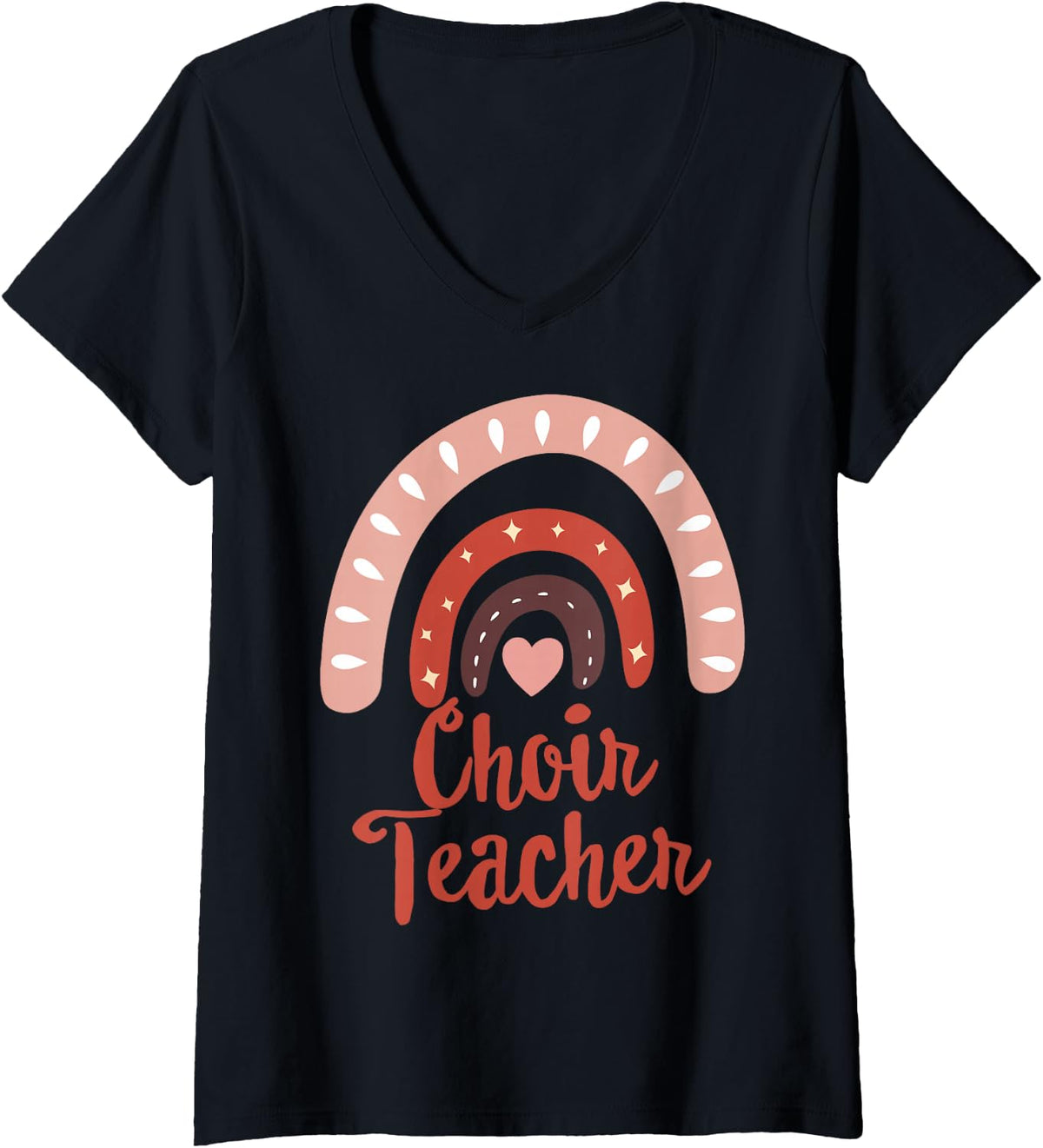 Women's Choir Teacher First Day of School Back Appreciation Women V-Neck T-Shirt - Black