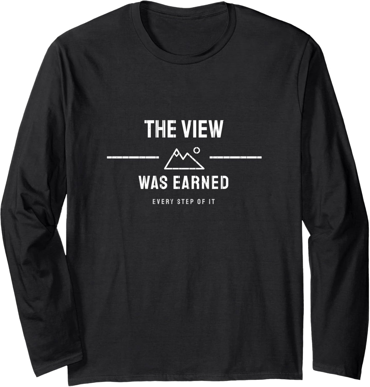 Hiking Nature Lover Adventure Trekking Hiker Backpacking Long Sleeve T-Shirt - Adult Unisex Black
