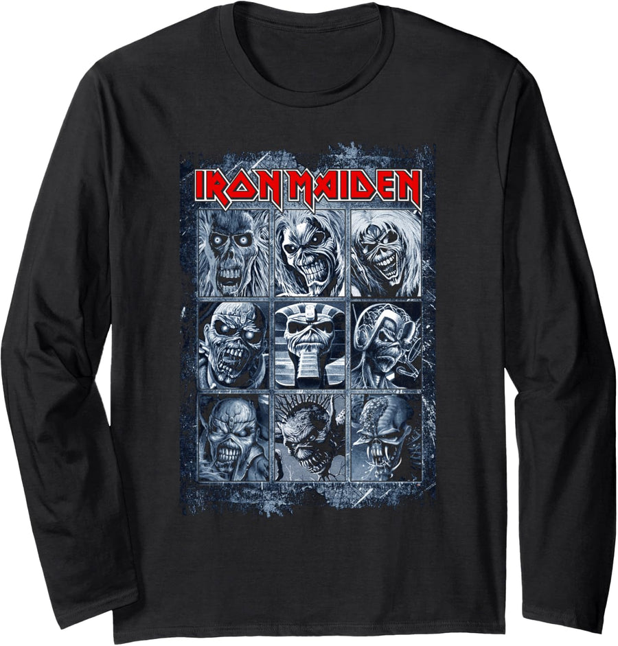 Iron Maiden Nine Eddies Long Sleeve T-Shirt - Adult Unisex Black