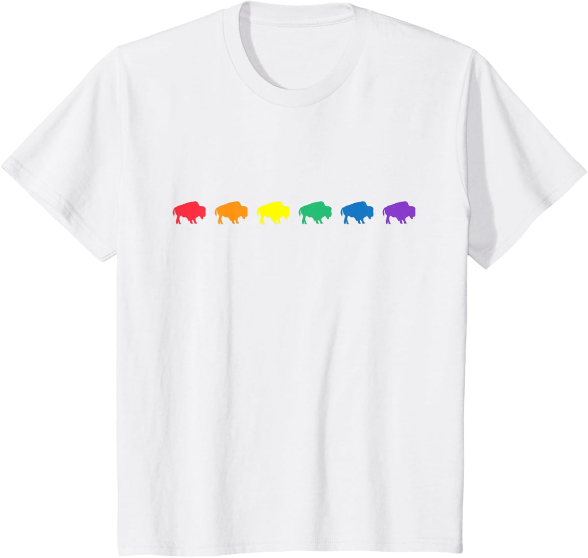 Gay Pride Buffalo NY Pride Week Rainbow Colors LGBTQ Ally T-Shirt - White