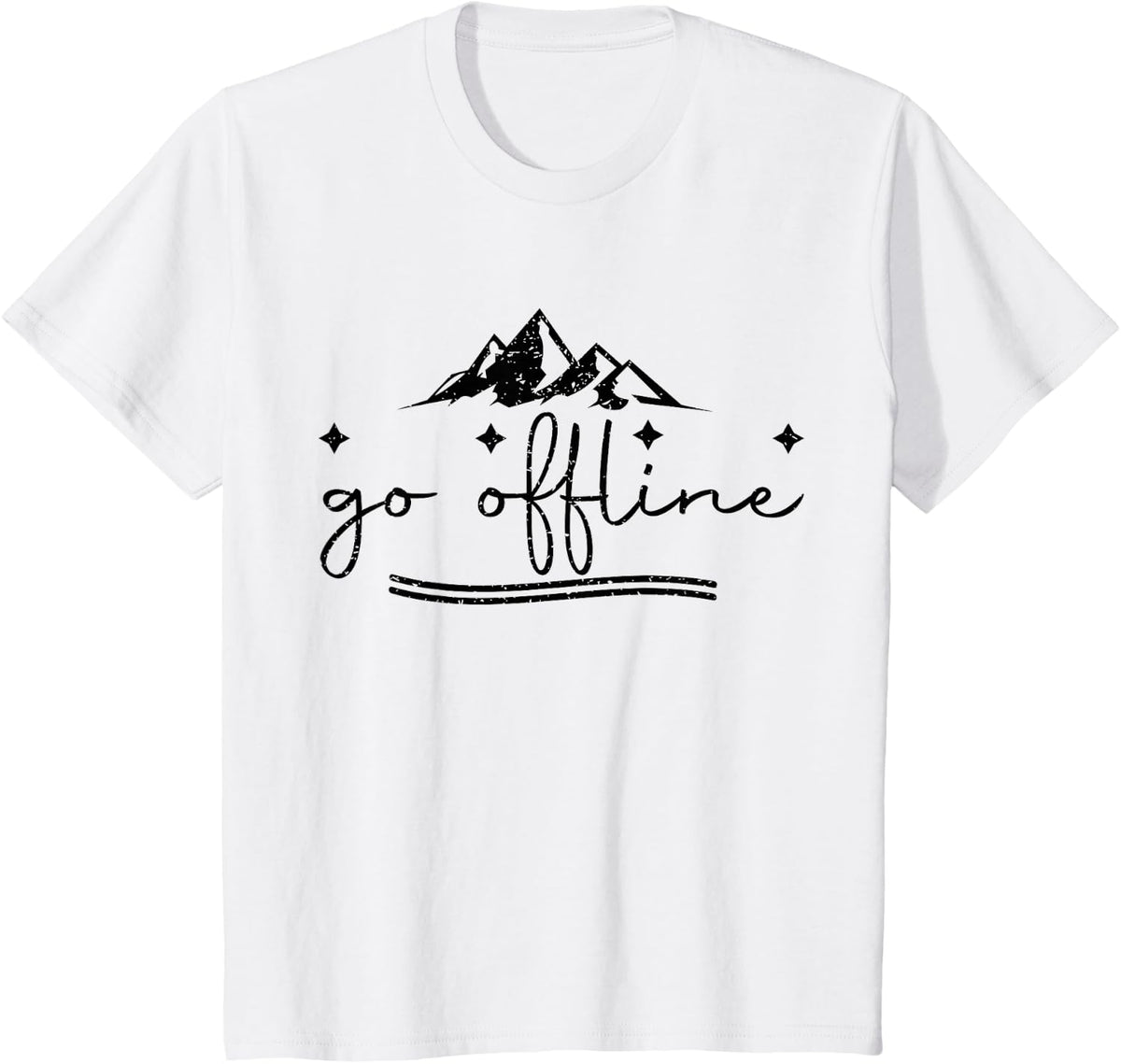 Funny go offline hiking lovers Gifts hiker T-Shirt - White