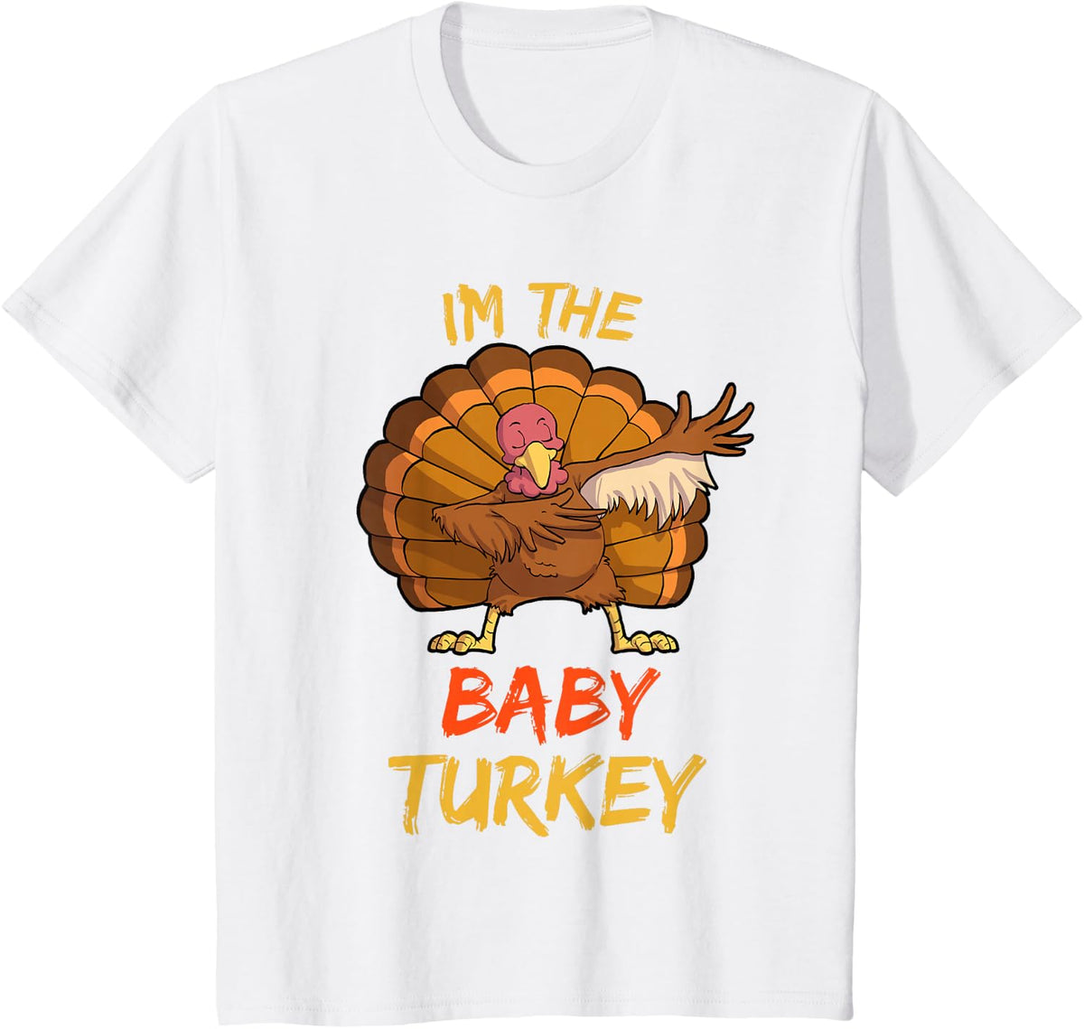 Baby Turkey Matching Family Group Thanksgiving Party Pajama T-Shirt - White