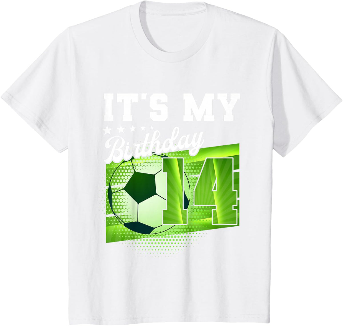 Birthday Boy Tees 14 Soccer Its My 14th Birthday Boys Soccer T-Shirt - White