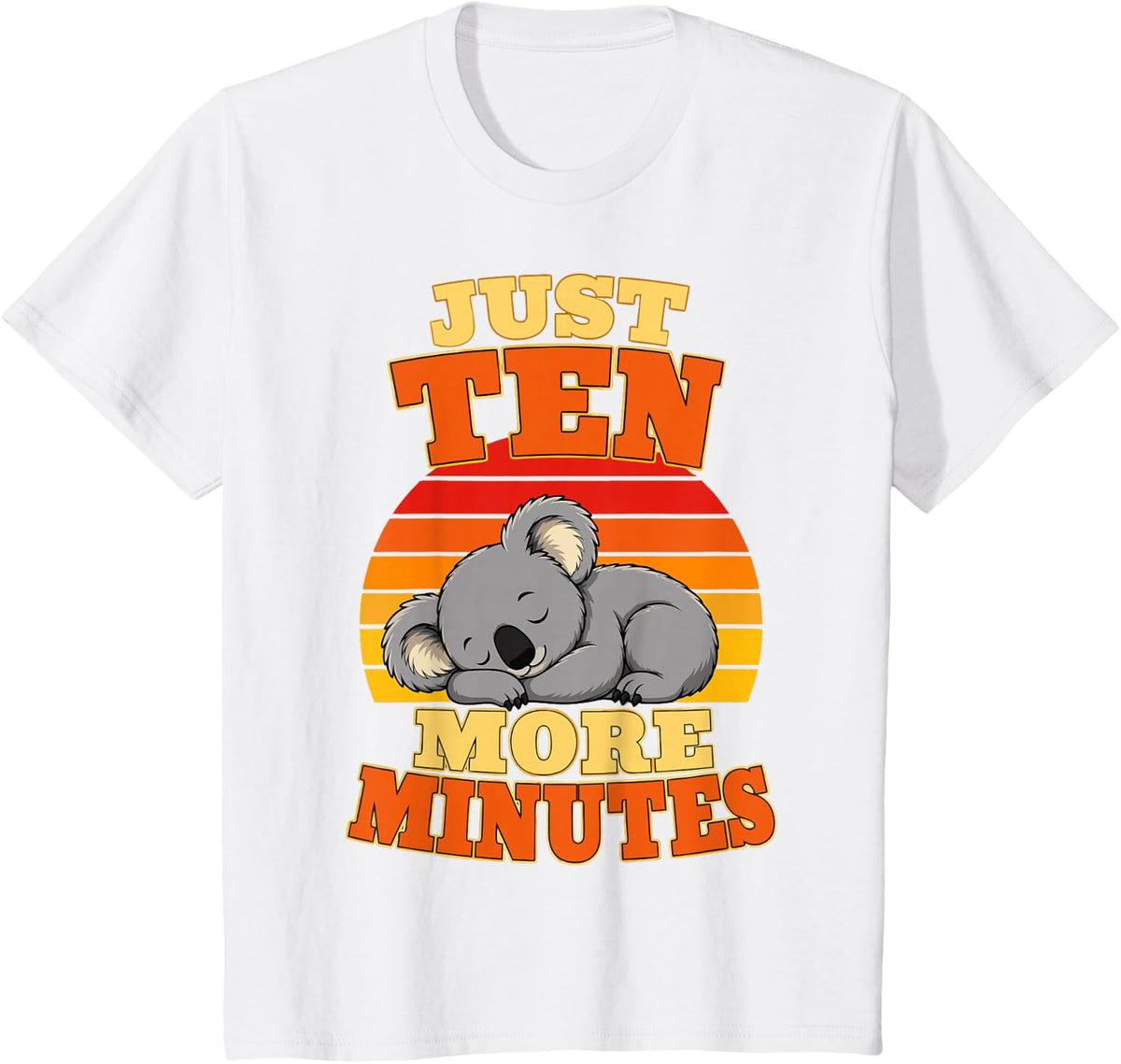 Cute Sleeping Koala T-Shirt - White