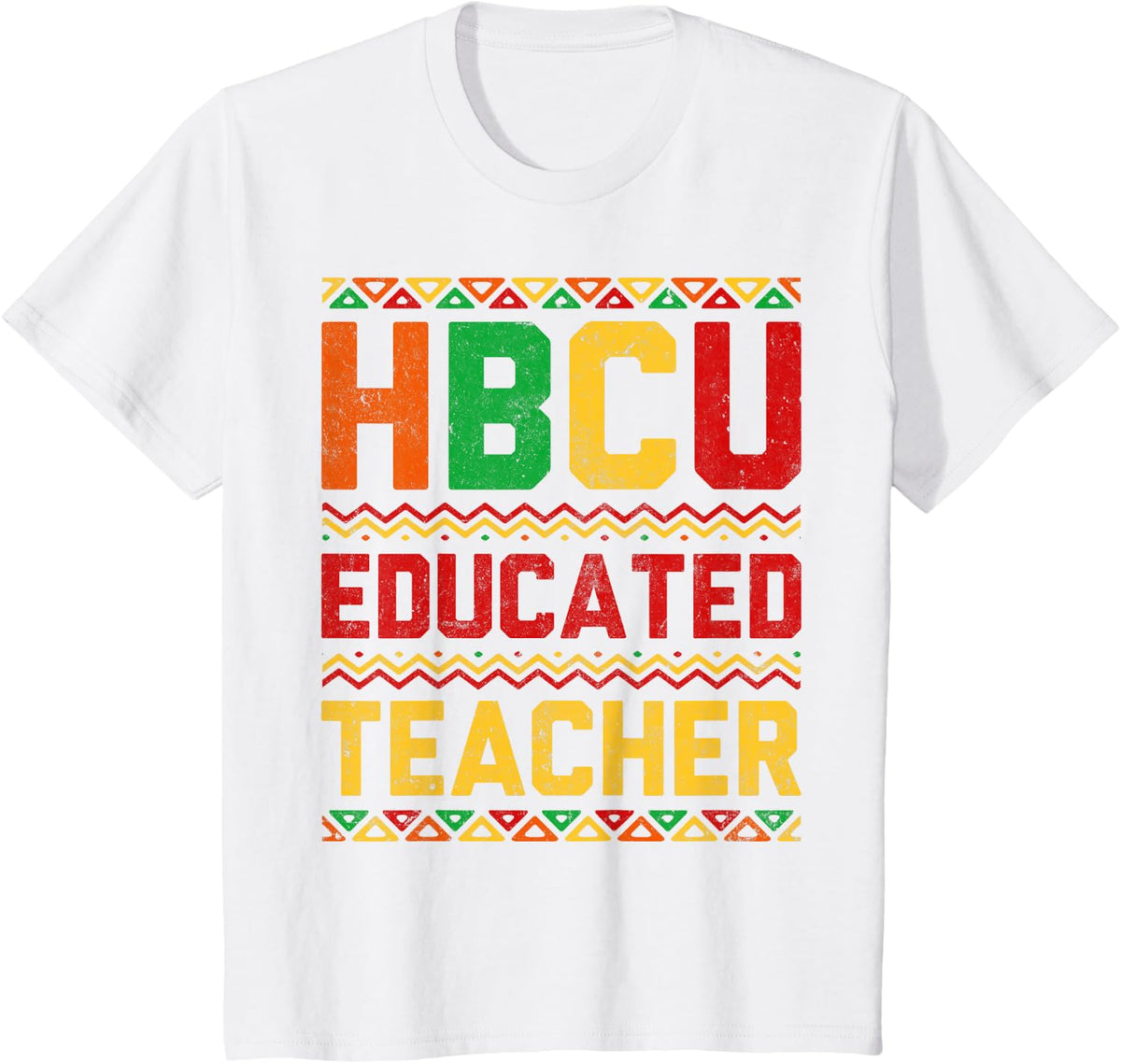 HBCU Educated Afro History Historical Black College Graduate T-Shirt - White