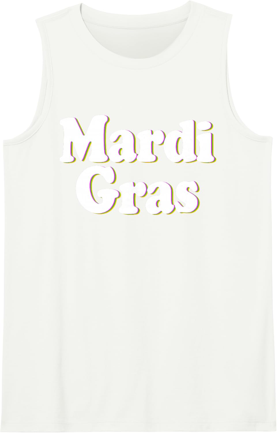 Mardi Gras Masquerade Mardi Parade Costume Mens & Womens Sleeveless Tank Top - White