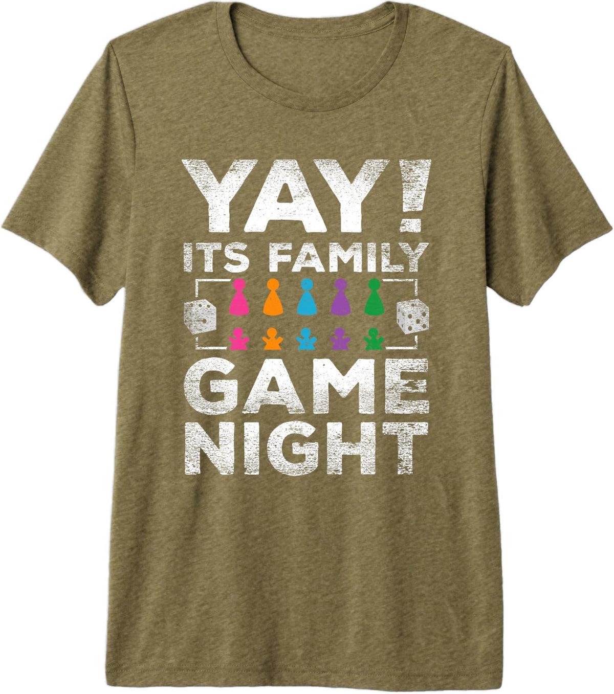 Board Game Board Gamer Family Game Night Premium Tri-Blend T-Shirt - Olive Green