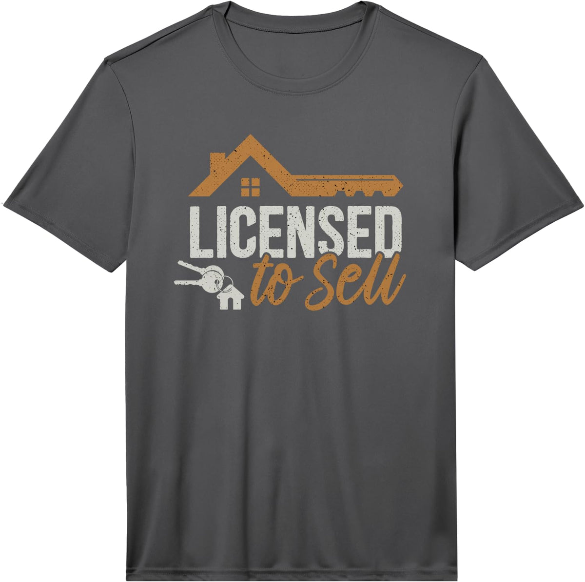Men's Licensed to Sell Real Estate Agent Closing Broker Performance T-Shirt - Asphalt Grey