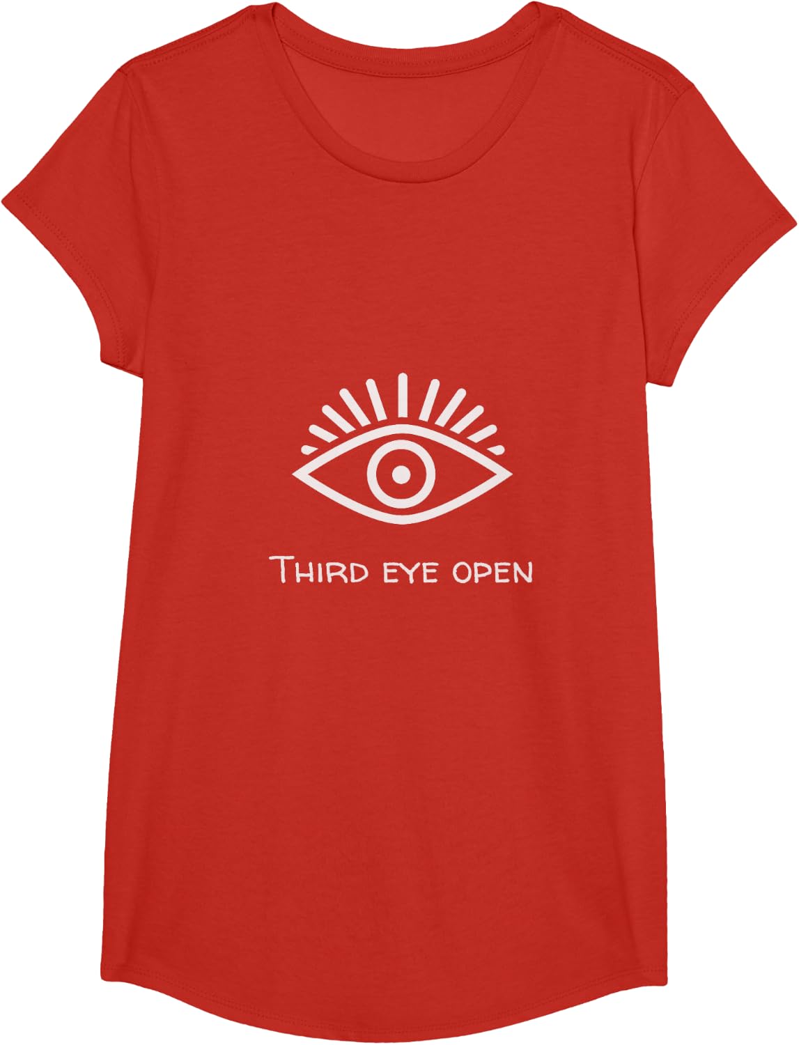 Third Eye Psychic Chakra Shirt:Third Eye Open Chakra T Shirt T-Shirt - Girls Red