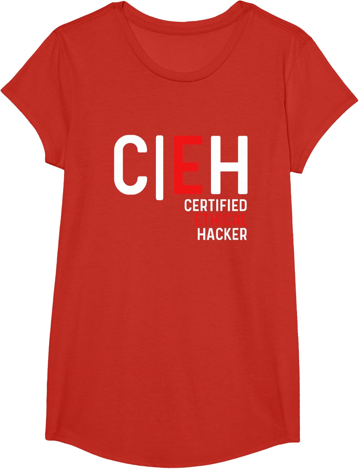 Certified Ethical Hacker Cyber Security Online Hacking T-Shirt - Girls Red