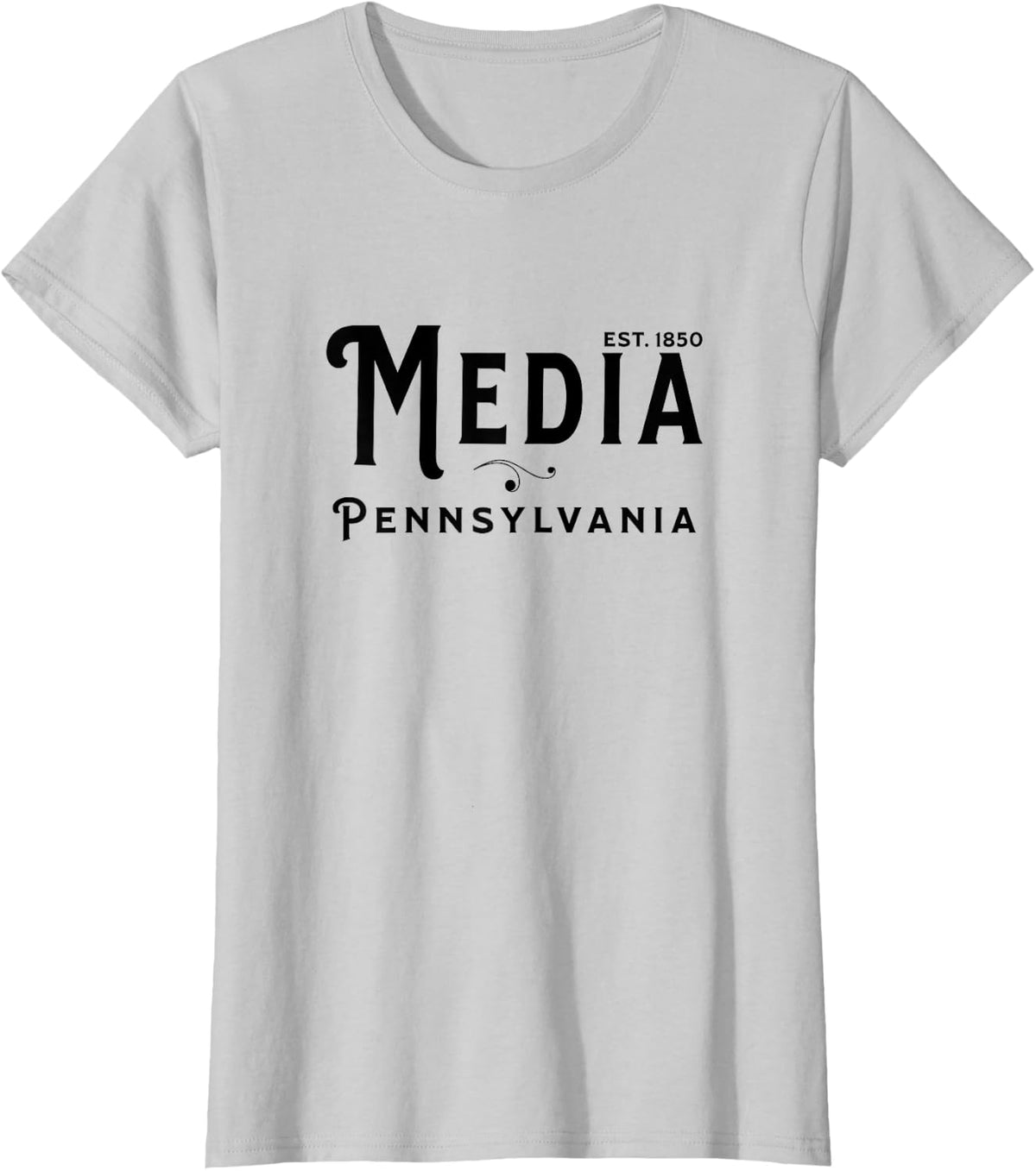 USA Vintage Merch Souvenir Visit Media Pennsylvania T-Shirt - Silver Grey