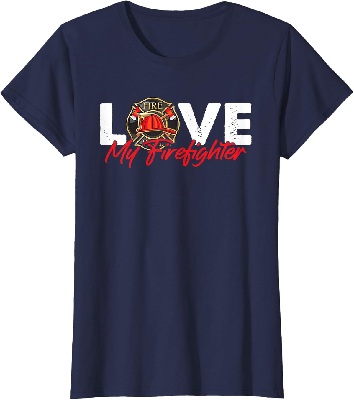 Fireman - Volunteer Fire Brigade T-Shirt - Navy Blue