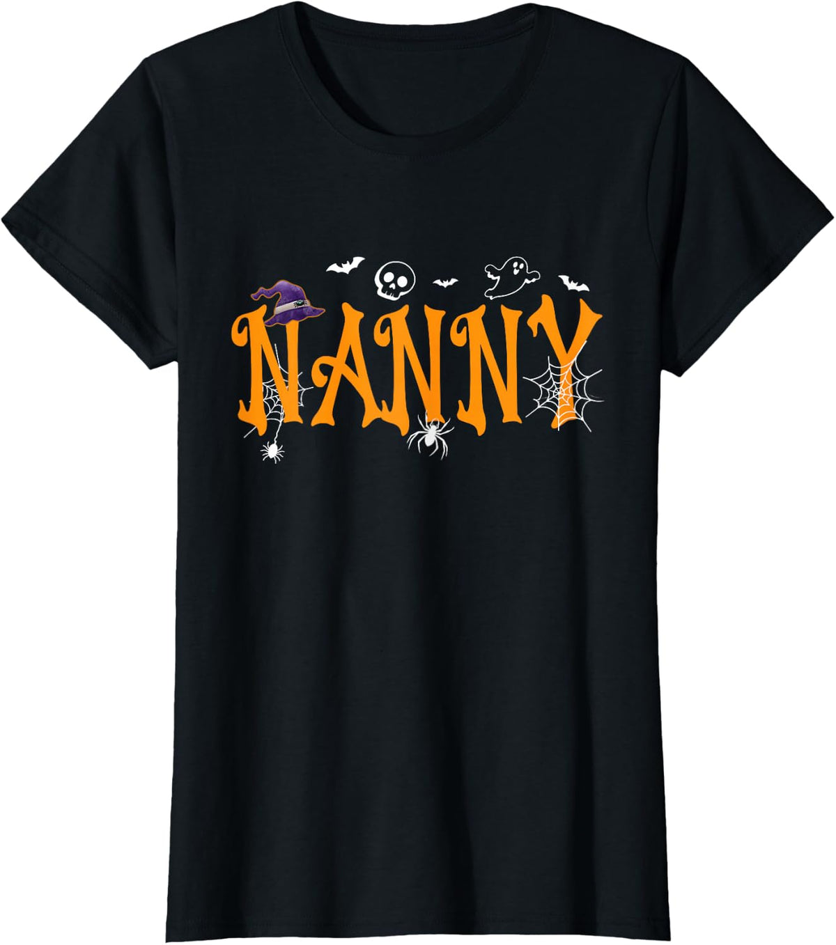 Nanny Matching Family Halloween T-Shirt - Black