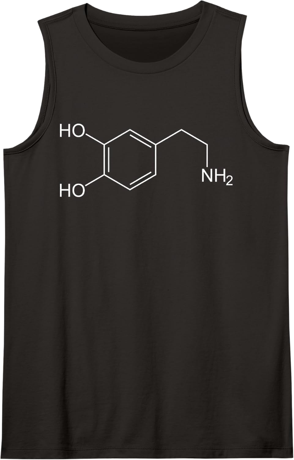 Dopamine Molecule Structure Biology Chemistry Chemist Funny Sleeveless Tank Top - Black