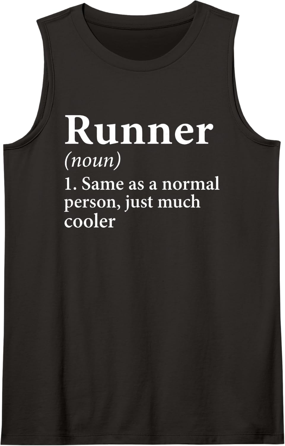 Runner Definition Funny Jogging Marathoner Track Humor Sleeveless Tank Top - Black