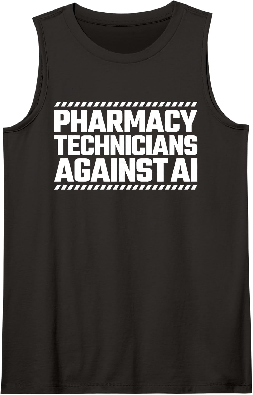 Pharmacy Technicians Against AI Sleeveless Tank Top - Black
