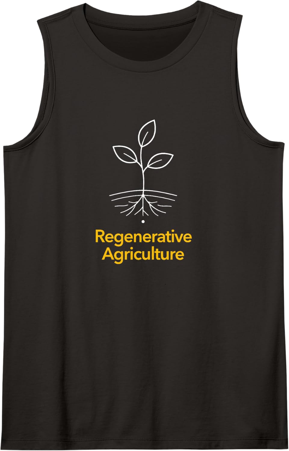Regenerative Agriculture Plant Soil Farmer Sustainable. Sleeveless Tank Top - Black