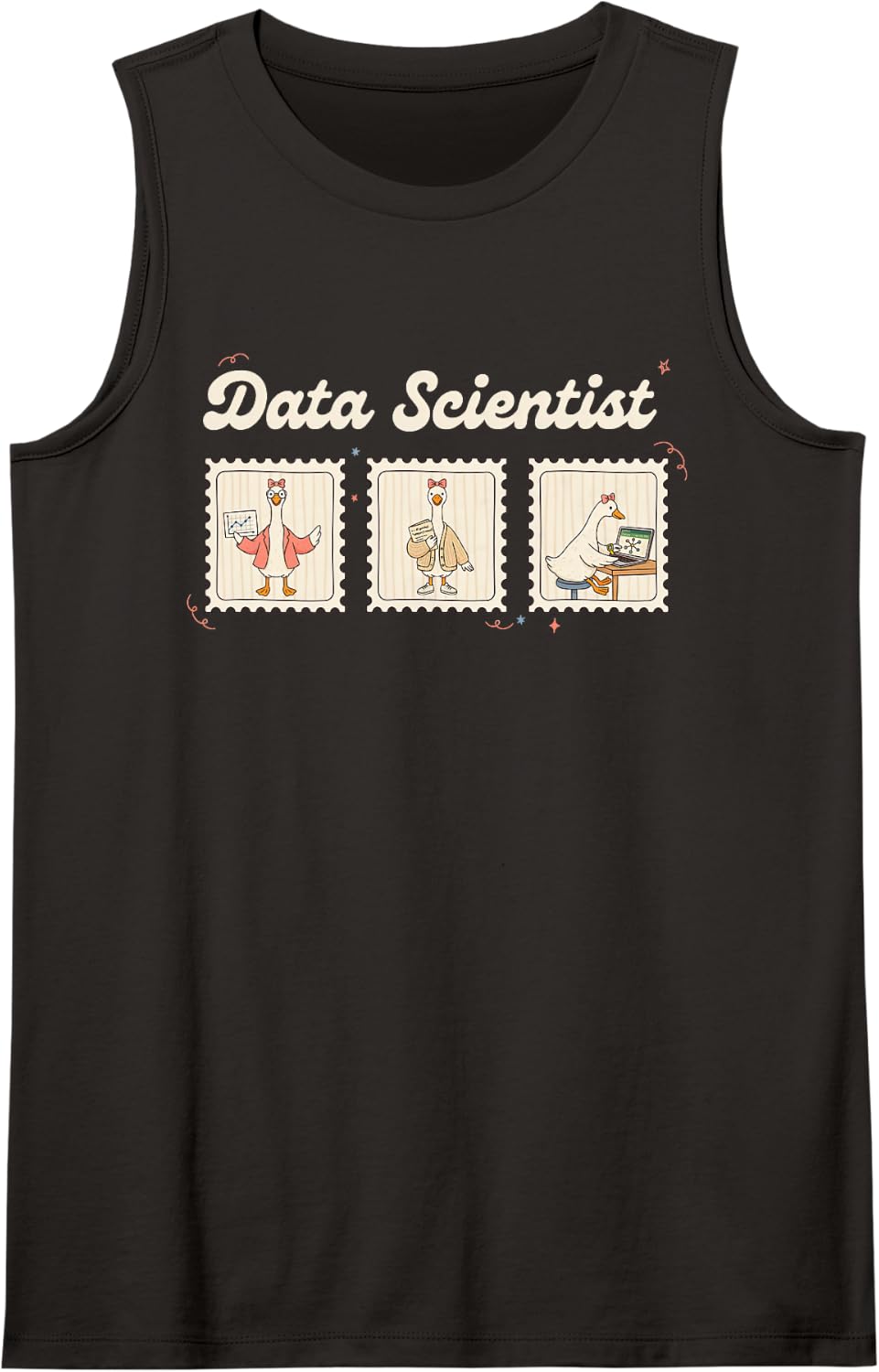 Data Scientist Science Analytics Machine Learning Statistics Sleeveless Tank Top - Black