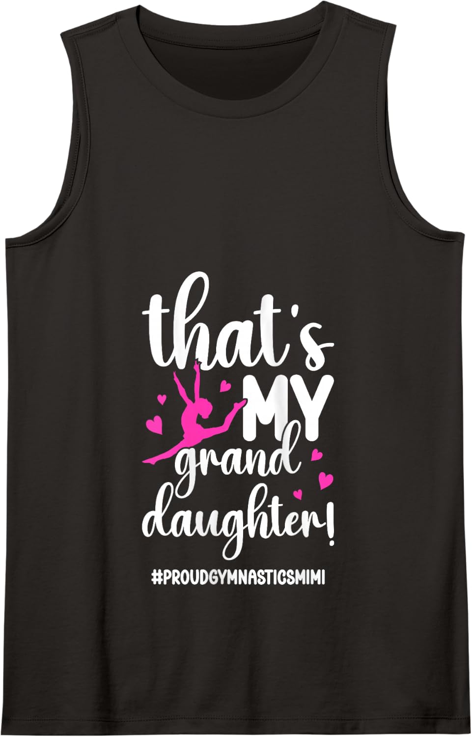 Proud Gymnastics Mimi of A Gymnast Mimi Grandma Tank Top - Black